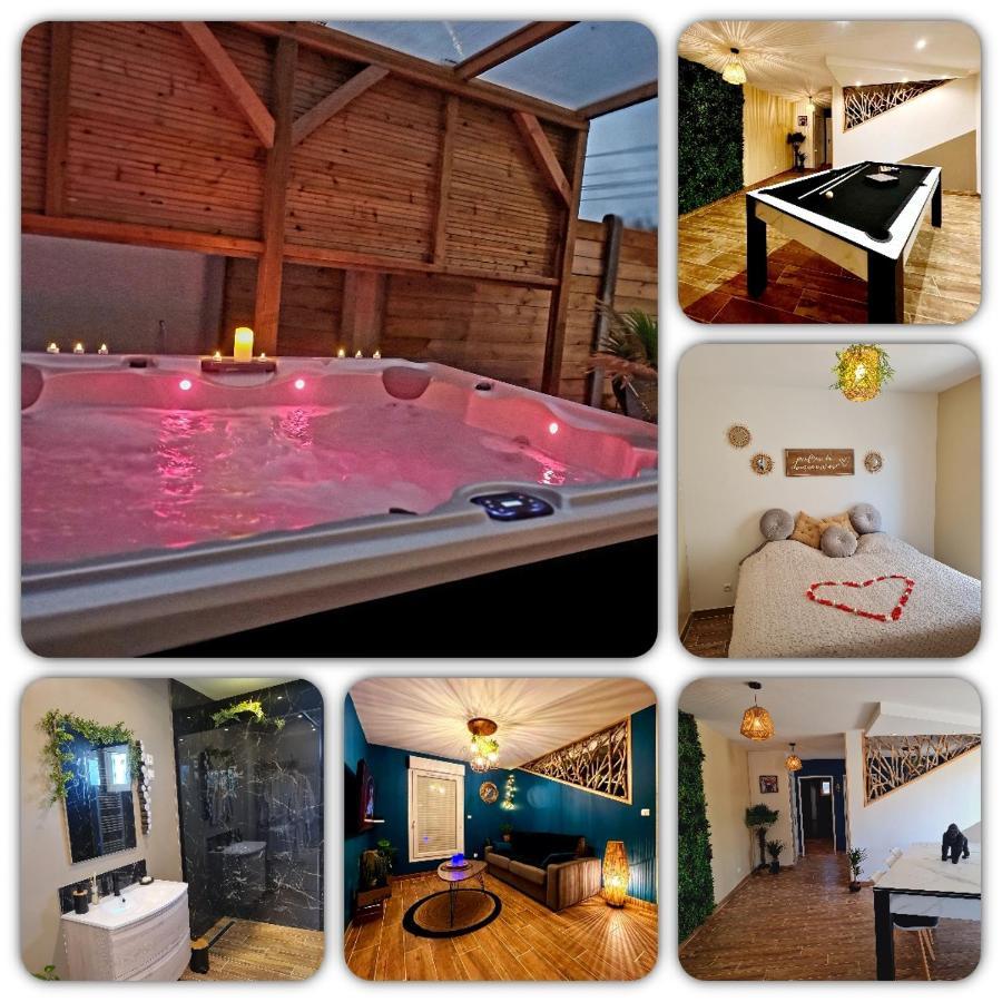 A Fleur De Spa : Maison Chaleureuse Avec Spa Privatif Et Billard. Coulogne Exterior foto